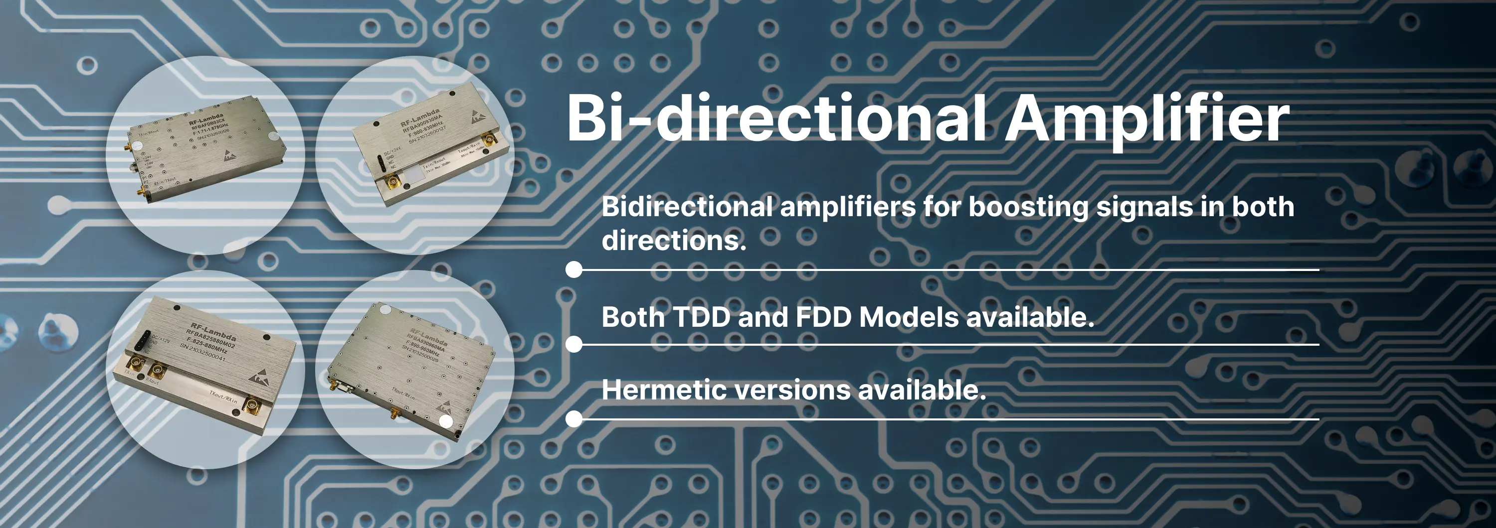 Bi-Directional Amplifier Banner