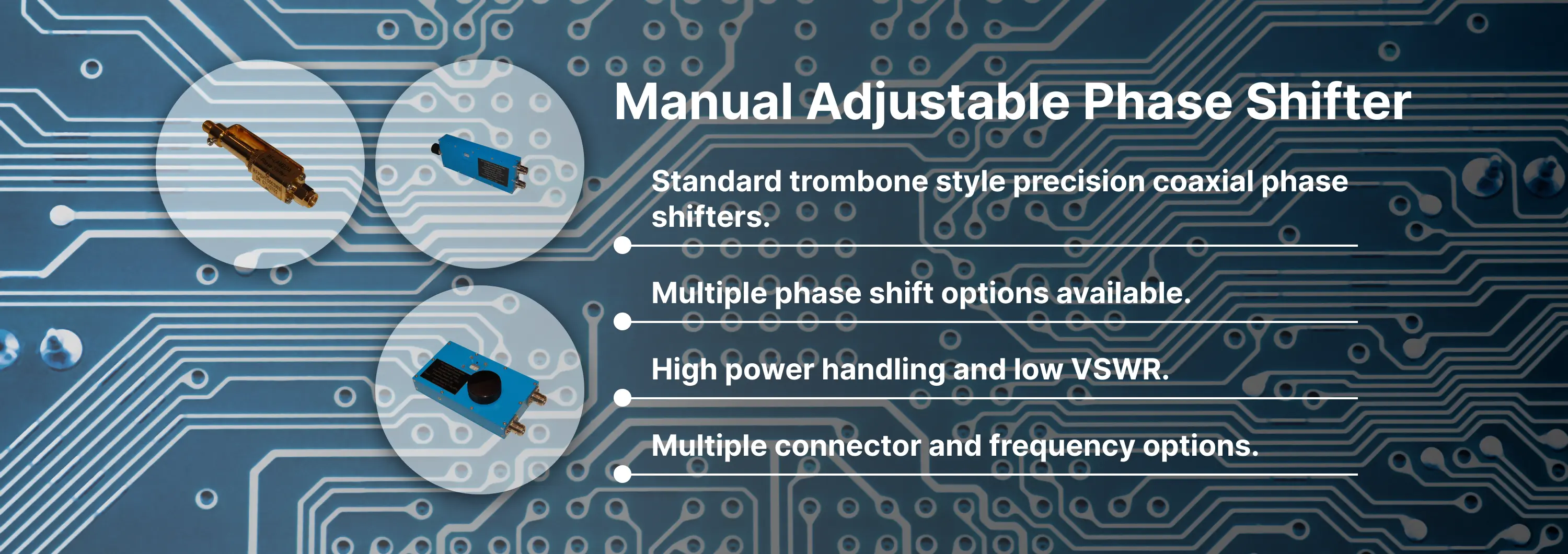 Manual Adjustable Phase Shifter Banner